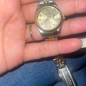 Rolex Ladies Datejust 26 with Diamond Dial Fluted Bezel Jubilee Steel & Gold